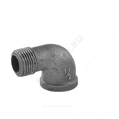Угольник проходной чугун Ду 65 (2 1/2") ВР/НР Fittex PLUS