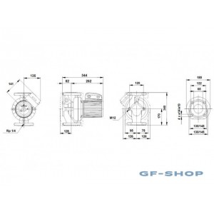 Насос циркуляционный Grundfos UPS 65-60/2 F B