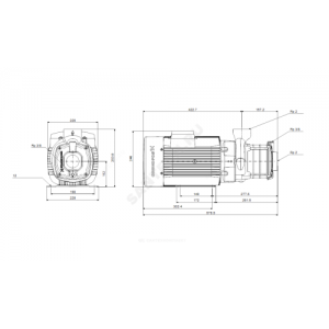 Насос многоступенчатый горизонтальный CM-A 25-4 AQQV PN10 3х220-240/380-415В/50 Гц Grundfos 97509581
