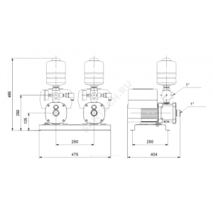 Станция насосная CMBE TWIN 3-93 Fuse Box Grundfos 99220845