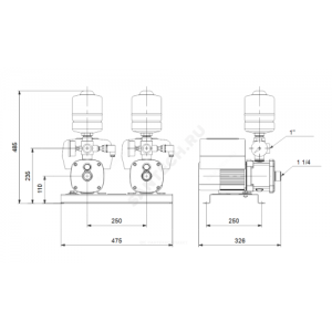 Станция насосная CMBE TWIN 5-31 Fuse Box Grundfos 99220846