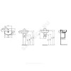 Умывальник подвесной ESEDRA Guest 45 Ideal Standard T281101 .