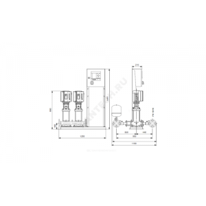 Установка повышения давления Hydro MPC-S 2 CR15-3 Grundfos 95044758