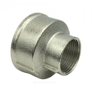 Муфта латунь никель переходная Ду 40х32 (1 1/2"х1 1/4") ВР/ВР