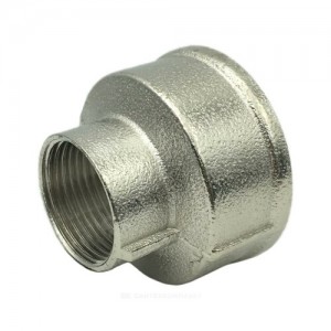 Муфта латунь никель переходная Ду 40х32 (1 1/2"х1 1/4") ВР/ВР