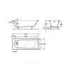 Ванна чугунная Continental 140х70 без ножек Roca 212914001
