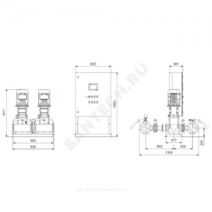 Установка пожаротушения Hydro MX-A 1/1 CR45-3 Grundfos 99788859