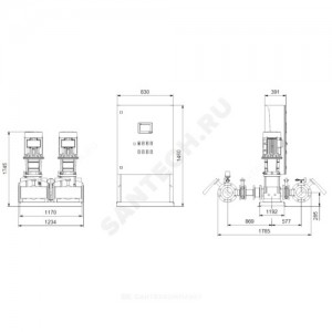 Установка пожаротушения Hydro MX-A 1/1 CR125-3-1 Grundfos 99788883
