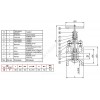 Задвижка чугун V4246 Ду 80 Ру16 до +150 фл Tecofi V4246-0080