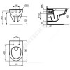 Унитаз подвесной I.life A без сиденья Ideal Standard T471601