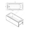 Ванна акриловая Optima new 120х70 без ножек 1 шт Мирсант УТ000040520