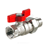 Кран шаровой латунь хром R259D Ду 20 Ру42 ВР/"американка" бабочка Giacomini R259X005