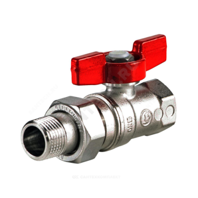 Кран шаровой латунь хром R259D Ду 20 Ру42 ВР/"американка" бабочка Giacomini R259X005