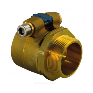 Муфта зажимная для PE-X латунь Дн 110х10,0х3" НР Ру6 Wipex Uponor 1018335