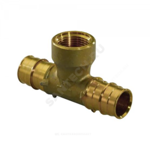 Тройник для PE-X латунь Дн 25х1/2"х25 ВР Q&E Uponor 1047887
