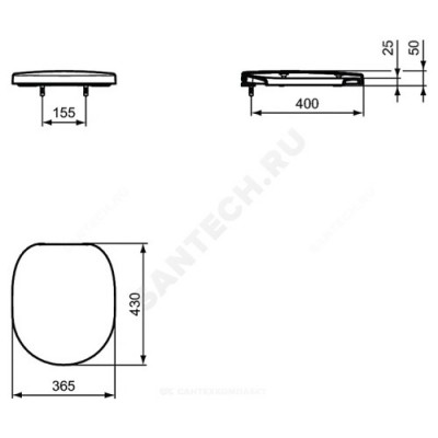 Сиденье для унитаза СONNECT дюропласт микролифт Ideal Standard E712701