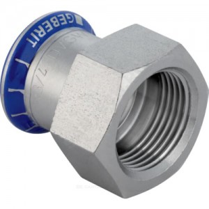Муфта сталь нерж Дн 15х1/2" пресс/ВР Mapress Geberit 31802