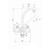 Смеситель для кухонной мойки TSB272 двуручный Царсберг 272-95