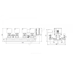 Установка повышения давления Hydro Multi-E 4 CRE3-4 Grundfos 98486563