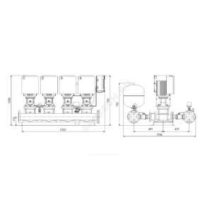 Установка повышения давления Hydro Multi-E 4 CRE15-5 Grundfos 99133081