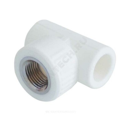 Тройник PP-R комбинированный белый ВР Дн 20х3/4" Китай