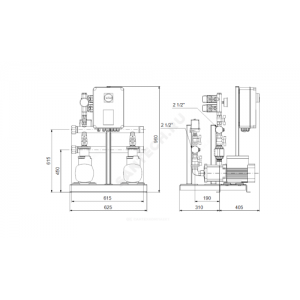 Установка повышения давления Hydro Multi-S 2 CM10-4 3x400V Grundfos 91047129