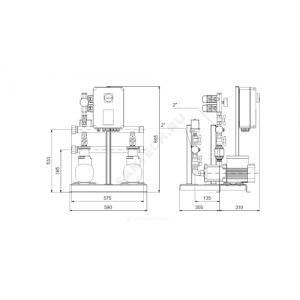 Установка повышения давления Hydro Multi-S 2 CM5-4 1x230V Grundfos 91047091