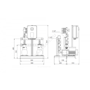 Установка повышения давления Hydro Multi-S 2 CM3-4 3x400V Grundfos 91047058