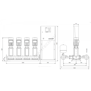 Установка повышения давления Hydro MPC-S 4 CR32-2 Grundfos 95044827