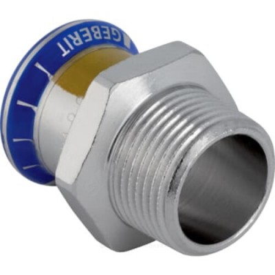 Муфта сталь нерж Дн 76,1х2 1/2" пресс/НР для газоснабжения Mapress Geberit 34077