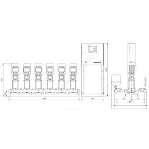 Установка повышения давления Hydro MPC-E 6 CRE32-5-2 Grundfos 98439489