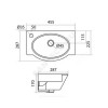 Умывальник подвесной Форум 45 смеситель с левой стороны белый Santek 1.WH11.0.542