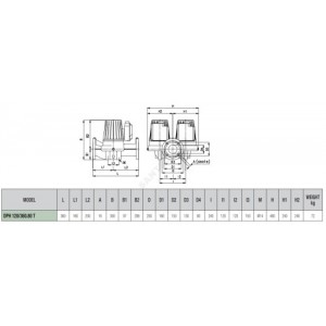 Насос циркуляционный с мокрым ротором DPH 120/360.80 T PN10 сдвоенный 3х230-400В/50Гц DAB 505977122