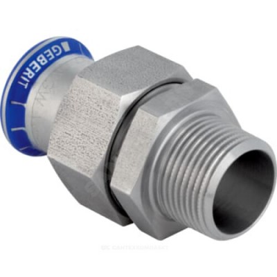Муфта разъемная сталь нерж Дн 15х3/4" пресс/НР Mapress Geberit 35361