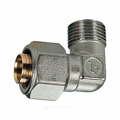 Угольник МП латунь обжим Дн 18х1/2"х90гр НР R562AM Giacomini R562MX052