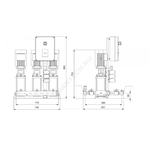 Установка повышения давления Hydro Multi-S 3 CR5-8 1x230 Grundfos 95922939