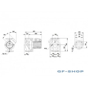 Насос циркуляционный Grundfos UPS 80-60 F B