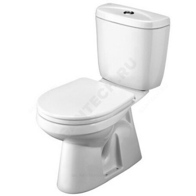 Унитаз-компакт Анимо белый нижний подвод верт/выпуск 2/реж дюропласт Soft close Santek 1.WH30.2.136