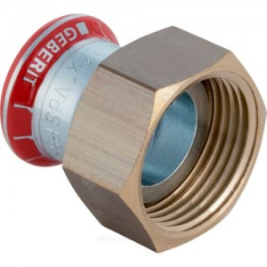 Муфта сталь углеродистая Дн 28х1 1/2" G пресс/нак/гайка Mapress Geberit 25050