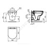 Унитаз подвесной EXACTO Rimless микролифт Ideal Standard R002601