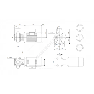 Насос консольно-моноблочный NB32-125/130 A-F2-A-BAQE PN16 3х220-240/380-415В/50 Гц Grundfos 97839202