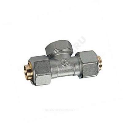 Тройник МП латунь хром обжим Дн 32х1"х32 ВР R566AM Giacomini R569MX126