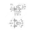 Смеситель для ванны с душем серия BauFlow одноручный Grohe 23756000