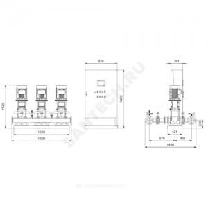 Установка пожаротушения Hydro MX-V 2/1 CR95-3-2 Grundfos 99789083