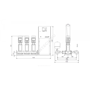 Установка повышения давления Hydro MPC-E 3 CRE20-4 Grundfos 99209318