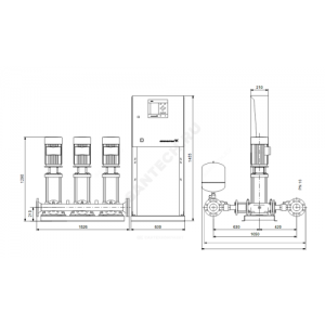Установка повышения давления Hydro MPC-E 3 CRE45-2 Grundfos 98439505