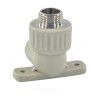 Угольник PP-R комбинированный серый НР Дн 25х1/2" с креплением VALFEX 10121025Г