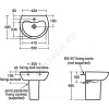 Умывальник подвесной CONTOUR 50 Ideal Standard S269001 .