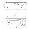 Ванна акриловая Касабланка XL 170х80 без ножек Santek 1.WH30.2.441