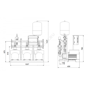 Установка повышения давления Hydro Multi-E 3 CME15-1 Grundfos 98507213